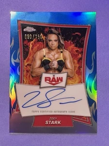 2025 Topps Chrome WWE Red Brand Auto Zoey Stark Blue Refractor/150 RBA-ZOE - Imagen 1 de 2