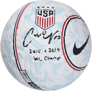 Carli Lloyd USWNT Autographed Nike USA Logo Soccer Ball with "2015, - Picture 1 of 3