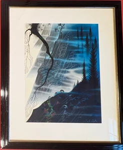 Eyvind Earle HOMMAGE AN DEN PLANETEN ERDE -gerahmt- Serigrafie signiert #114/350 - Bild 1 von 12
