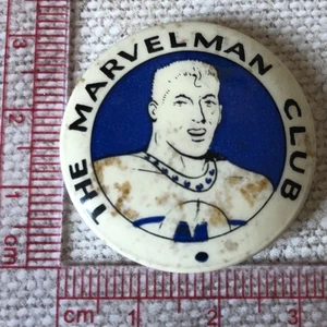 Vtg Og 1950s The Marvelman Club 32mm Pin Badge Miracleman Alan Moore - Picture 1 of 4