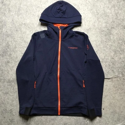 Sudadera con capucha La Sportiva Mood con capucha para mujer pequeña azul naranja sudadera con capucha de escalada Foto 1 de 4