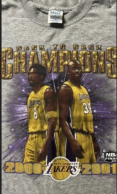 Camiseta De Colección Kobe Shaq Los Angeles Lakers 2000-2001 Back To Back Campeones NBA XL Foto 1 de 4