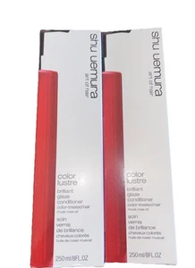 2 Shu Uemura Color Lustre Brilliant Glaze Conditioner 8oz / 250ml Duo Bottles - Picture 1 of 5