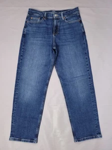 M&S Jeans Size 12 S Boyfriend High Waist Tapered with Stretch - Picture 1 of 6