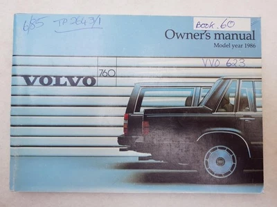 Manual del propietario de auto Volvo 760 junio 1985 #TP2643/1 Foto 1 de 3