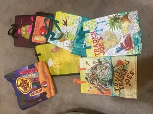 Menge 6 Trader Joe’s Tragetaschen Segeln Pirat, Surfbrett, Florida, Freche Uni - Bild 1 von 3