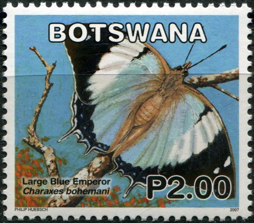 Botswana 2007. Butterflies - Large Blue Emperor (MNH OG **) Stamp - Image 1 of 1