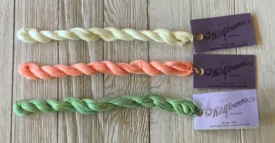 Wildflowers By Caron Needlepoint Fibers Threads Mixed Floss Lot of 3 New - Image 1 of 3