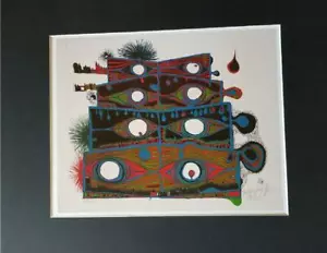 Friedensreich Hundertwasser "The Eyes Of Machu Picchu" Matted Offset Litho 1986 - Picture 1 of 4