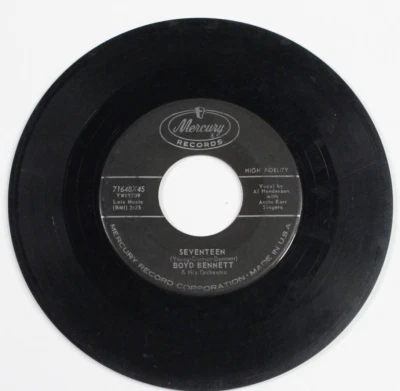 Mercury 71648X45 Boyd Bennett Seventeen / Sarasota 45RPM Record - Good Foto 1 de 4