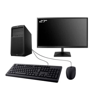 PC HP Workstation Z2 G4 Tour Ecran 27" Intel I5-8400 RAM 64Go SDD 240Go W11 Wifi - Photo 1/7