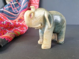 Old Shoushan Stone Carved Elephant …beautiful collection and display piece - Picture 1 of 9