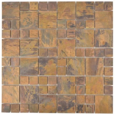 Mosaïque carreau cuivre combinaison marron cuisine bain 49-1502_f | 10 plaques - Photo 1/4