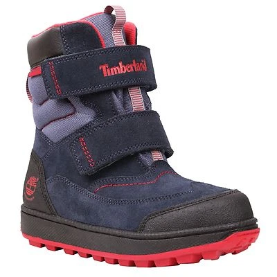 TODDLER TIMBERLAND *BOTAS DE NIEVE IMPERMEABLES CUEVA POLAR* COLOR AZUL MARINO/ROJO TALLA 5 Foto 1 de 2