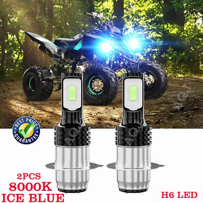 For Honda Foreman 400 450 1997-2003 2004 LED Headlight Kit H6 8000K blue Bulbs Foto 1 de 4