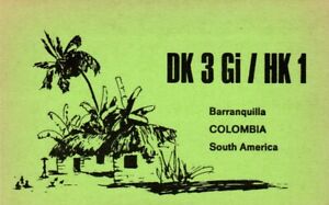 Barranquilla Colombia DK3GI/HK1 QSL Radio Card Postcard
