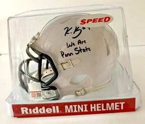 KALEN KING SIGNED PENN STATE NITTANY LIONS MINI HELMET WE ARE FROM SIGNING WCOA - Picture 1 of 7