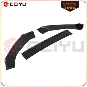 Fits 2014-2020 VW Golf GTI R R-Line Painted Black 3PC Front Bumper Lip Spoiler - Picture 1 of 3