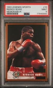 1993 Legends Sports Memorabilia #15 RIDDICK BOWE Boxing Champion PSA 9 MINT