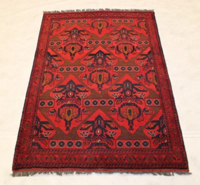 3'2" x 4'8" ft. Afghan Tribal Khal Mohammadi Hand Knotted Wool Area Rug - Image 1 of 4
