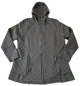 ExOfficio Jacke gesteppt durchgehender Reißverschluss mit Kapuze Damen Größe XL (16-18) grau - Bild 1 von 16