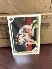 1991 Upper Deck Rickey Henderson #444 Baseball Card Oakland A’s Athletics HOF