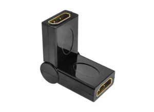 Rotatable 180 Degreess HDMI Female Adapter Convertor in Gold Plated L-Type Turn - Picture 1 of 6