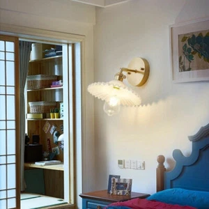 Glass Hallway Wall Light Indoor Wall Lamp Bedroom Wall Sconce Home Wall Lighting - Picture 1 of 5