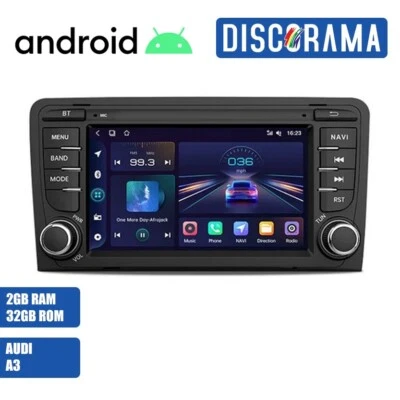 AUTORADIO ANDROID AUDI A3 2003-2011 STEREO AUTO TOUCH 7" WIFI NAVIGATORE GPS - Immagine 1 di 4