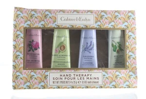CRABTREE & EVELYN HAND THERAPY LOTION SET 0.9 OZ ALMOND ROSE AVOCADO LAVENDER - Picture 1 of 2