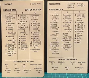 1973 BOSTON RED SOX, STRAT-O-MATIC Baseball, ORIGINAL, EXCELLENT, all 24 cards - Picture 1 of 1