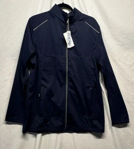 Core 365 Men’s Large Navy Waterproof Lightweight Fall Jacket Logo New - Picture 1 of 17