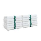 Serviettes de gym 16x27 - Pack de 12 serviettes de spa absorbantes en coton rayé