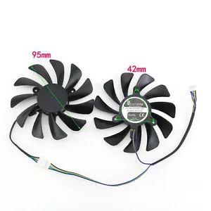 Grafikkarten Fan Lüfter Kühler für DATALAND RX 590 RX 580 Red Devil PLD10015B12H - Afbeelding 1 van 4