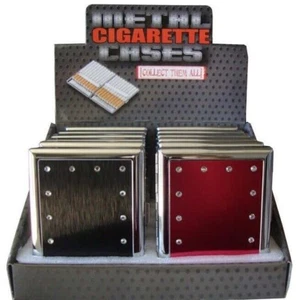 12 PACK Victorian Style Cigarette Case Double Sided King Etched Pattern-On Sale - Picture 1 of 3