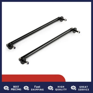 2pc Adjustable Front Bumper Lip Splitter Black Spoiler Strut Rod Tie Support Bar - Picture 1 of 16