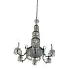 Large Antique French Chandelier Silver Plated 6 Light 4 Tier.