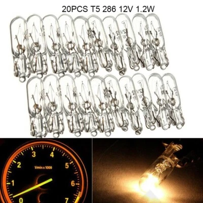 20PCS T5 286 12V 1.2W Tableau de Bord Voiture Ampoule Ou Instrument Panneau - Photo 1/4
