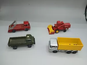 Vintage Matchbox Lesney Huskey Dump Truck Military Truck Combine Diecast Vehic - Picture 1 of 10