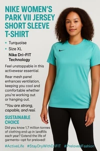 Nike Dri-FIT Damen XL Park VII Trikot T-Shirt | Kurzarm | Türkis - Bild 1 von 10