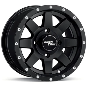Llanta de rueda RockTrix RT106 ATV UTV 12x7 | 4x110 4/110 | 5+2 offset | negra 1 pieza - Imagen 1 de 7