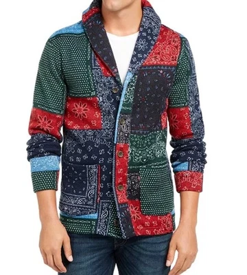 Levi’s Hombres Paisley Patchwork Cárdigan Suéter Prendas exteriores Chaqueta Talla XL Foto 1 de 4