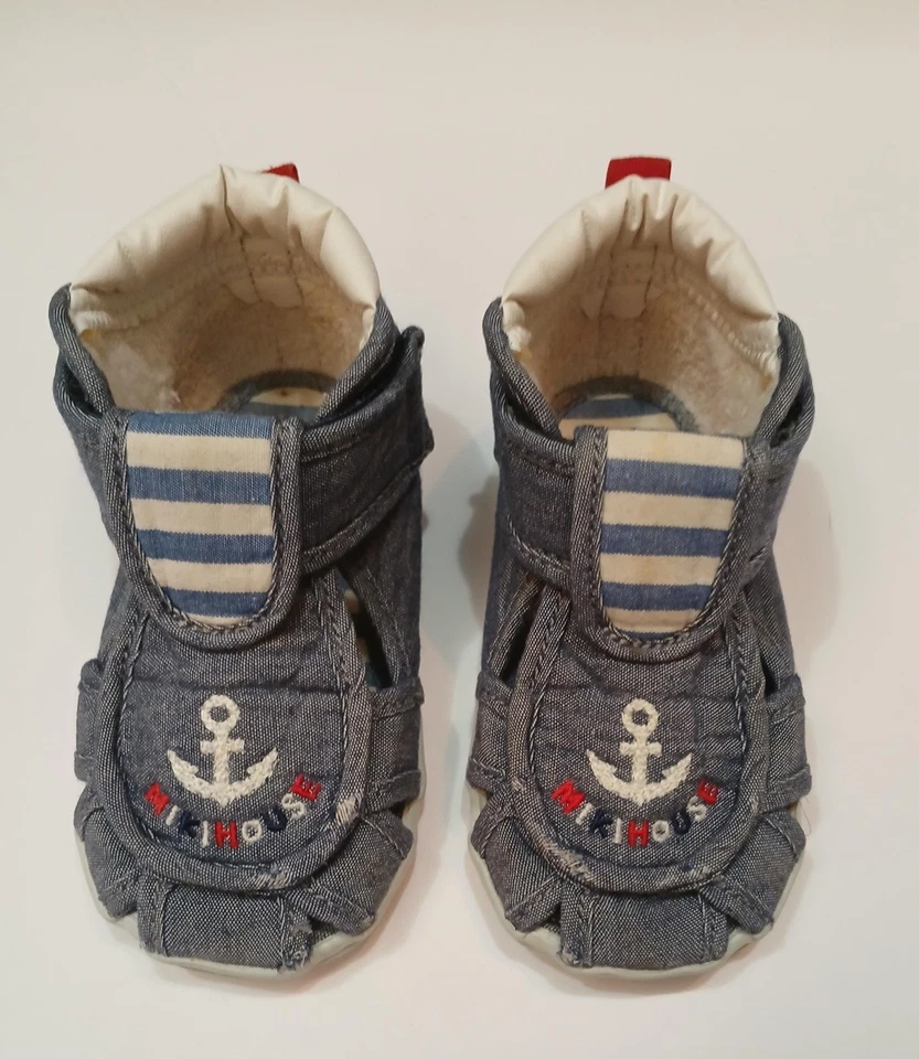 Miki House Zapatos Niño Pequeño Talla 13.0 Azul Denim Ancla Sandalias Japón Foto 1 de 4