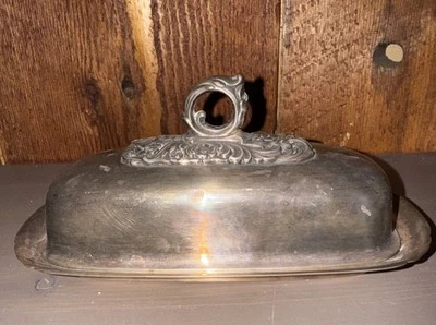 Plato de mantequilla vintage Reed and Barton ~ Plato de plata 191 ~ Gran pátina Foto 1 de 4