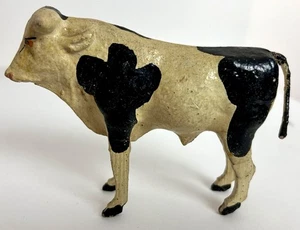 Antique Putz Paper Mache Composition Stick Leg Cow Germany - Picture 1 of 13