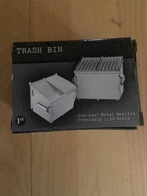 Refuse Trash Bin (Waste Management) Green 1:34 Model - First Gear 90-0169D - Image 1 of 4
