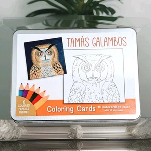 Box Set Of Coloring Cards With Colored Pencils Tamas Galambos - Picture 1 of 4