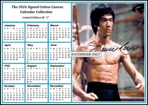 Bruce Lee, Signed 2026 Cotton Canvas Calendar (BL-3) - Picture 1 of 1