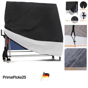 Tischtennisplatte Abdeckung 300D Oxford wetterfest schwarz-weiß 165x85x165 cm - Bild 1 von 8