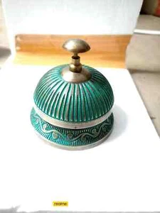 Campana scrivania decorativa vintage colore ottone tavolo ottone nautico ufficio hotel articolo - Foto 1 di 4